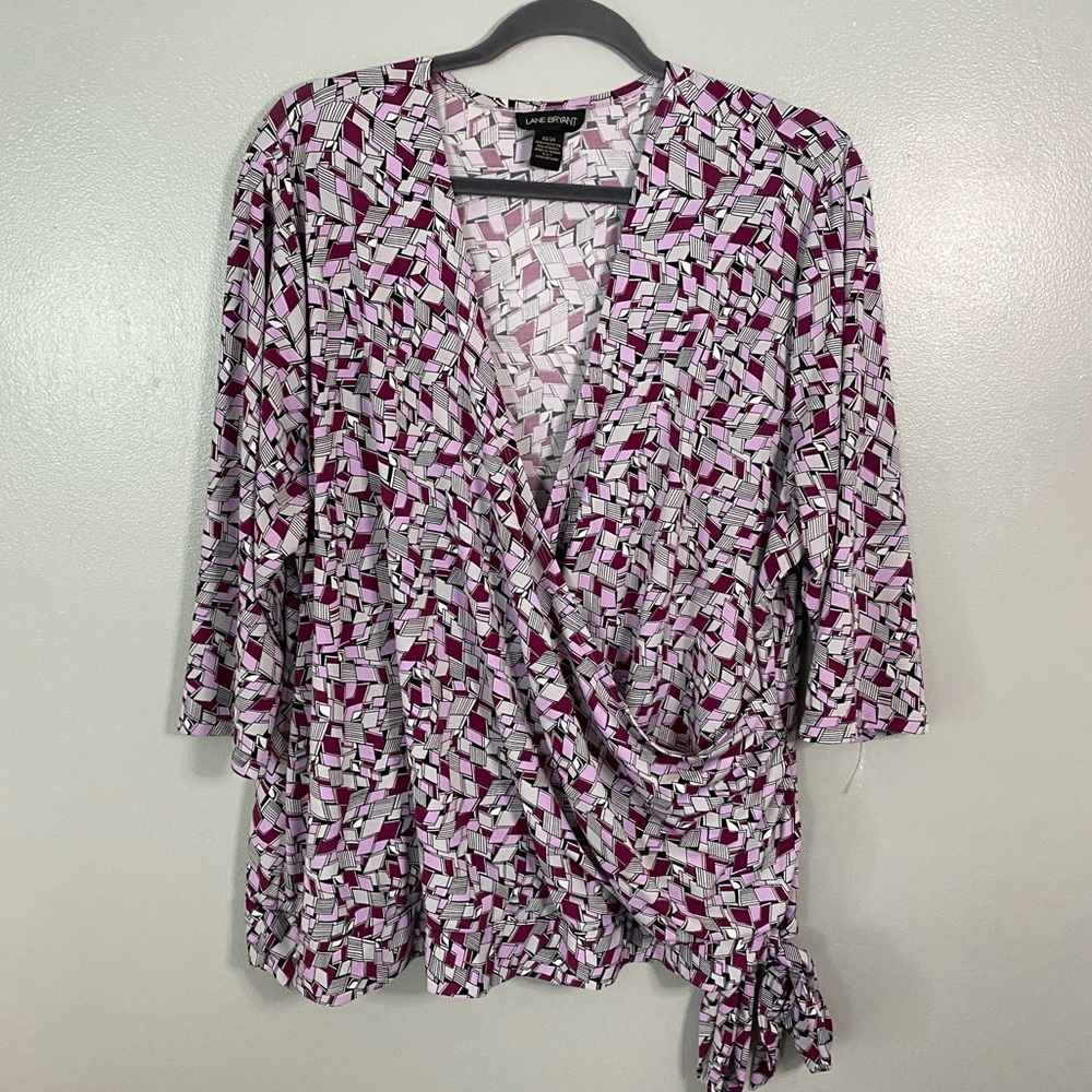 Lane Bryant 22/24 Faux-Wrap Top
